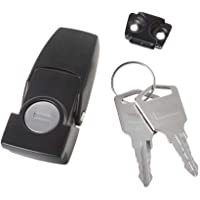 YUYUE21 (1pc Hebilla de Bloqueo Negro con Llave de Maleta Cerradura de la Puerta candado de Huella Digital Inteligente